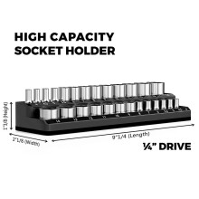 Magnetic Socket Holder Metric 1/4 3/8 1/2 Inch Drives