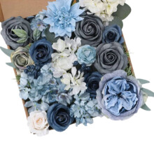 Artificial Flowers Combo Box Roses Peonies Dahlias 12 pcs