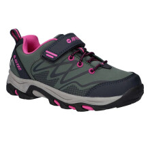(1 UK, Dark Forest/India Ink/Pink) Hi-Tec Girls Blackout Low Cut Walking Shoes