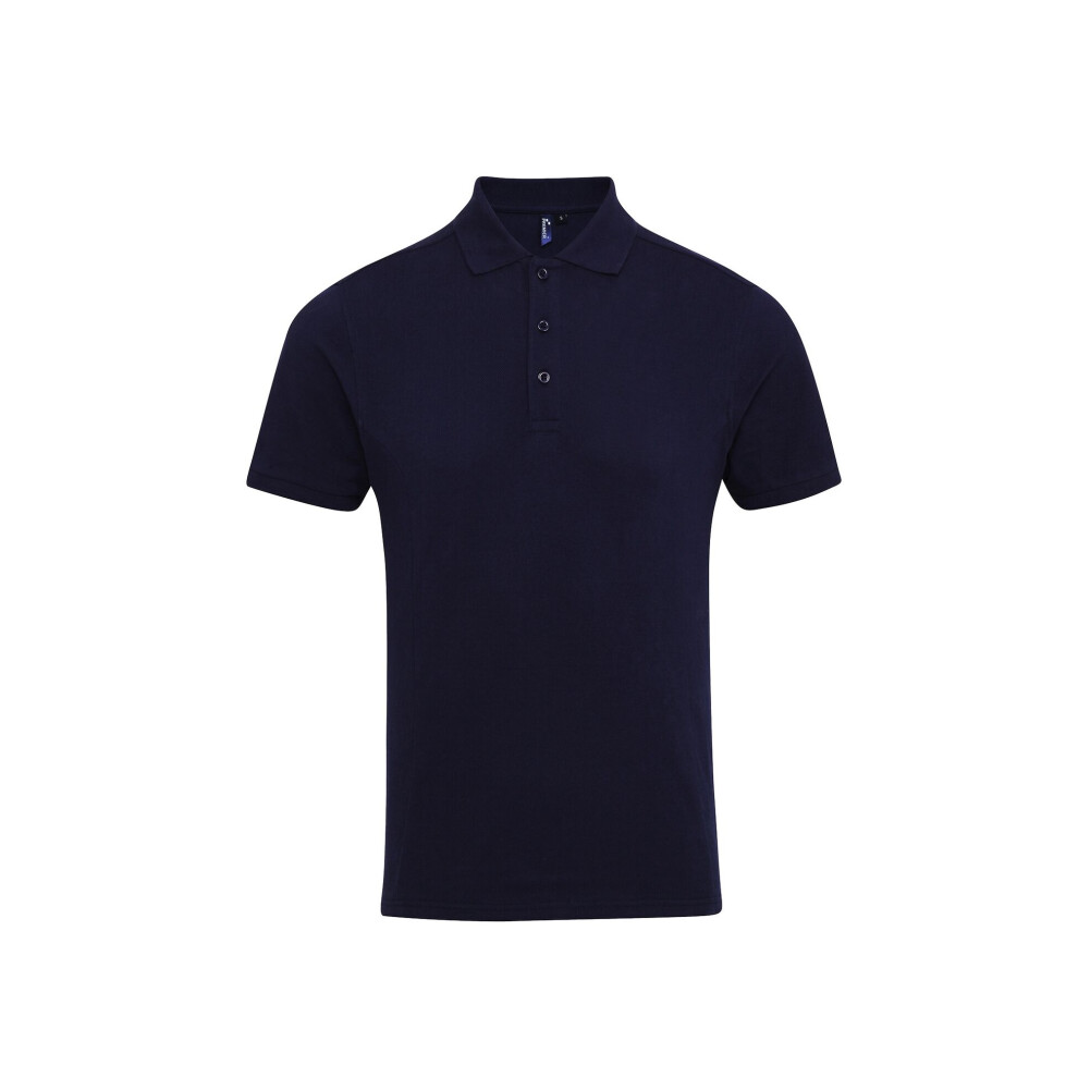Premier (2Xl, Navy) Mens Coolchecker Plus Pique Polo With Coolplus