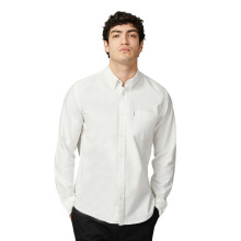 (M, White) Ben Sherman Mens Signature Oxford Long-Sleeved Shirt