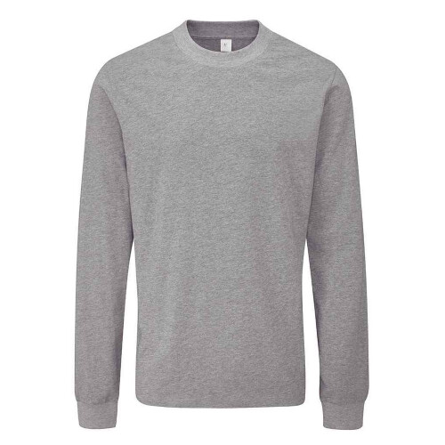 (M, Heather Marl) Mantis Unisex Adult Essential Heavy Long-Sleeved T-Shirt
