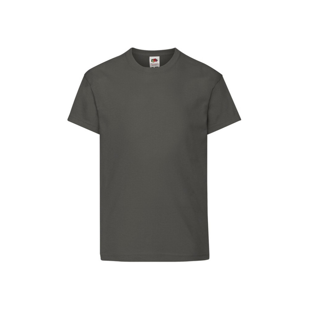 Fruit Of The Loom (5-6 Years, Light Graphite) Childrens/Kids Original T-Shirt