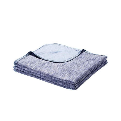 Ice Silk Cooling Blanket 60x50in Dark Blue 3-Layer 1