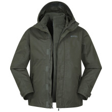 (S, Dark Khaki) Mountain Warehouse Mens Fell II 3 in 1 Jacket
