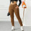 Women's Fleece-Lined Thermal Leggings Solid Color High 5