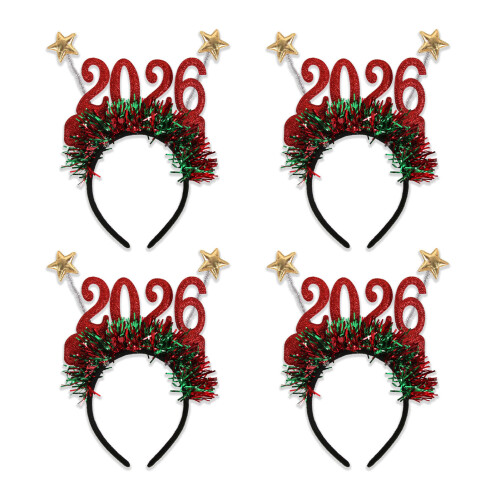 Snowflake Headband Set 2026 Christmas Party Accessory 4 Pcs 1