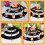 HEMOTON Cake Stand Set Black Acrylic and Metal 1 6