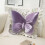 Butterfly Pillow Plush Decorative Cushion with Lace Ruffle 3