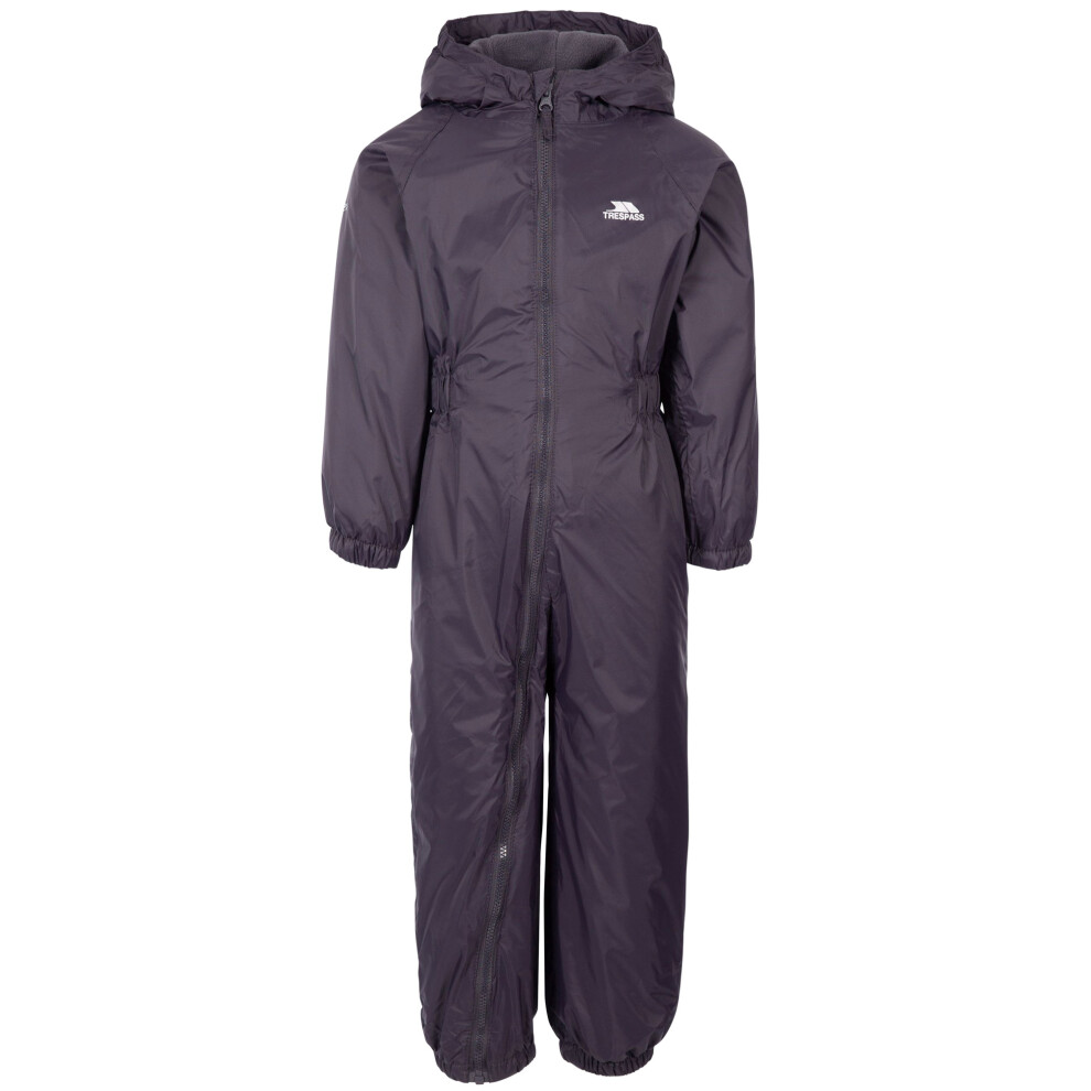 Trespass (2-3 Years, Dark Grey) Childrens/Kids Button Rain Suit