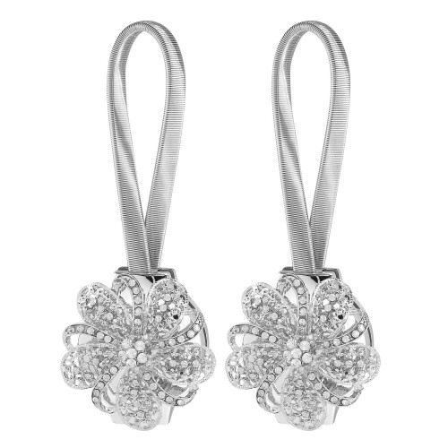 Magnetic Curtain Tiebacks Floral Drape Holder 2 Pack 1