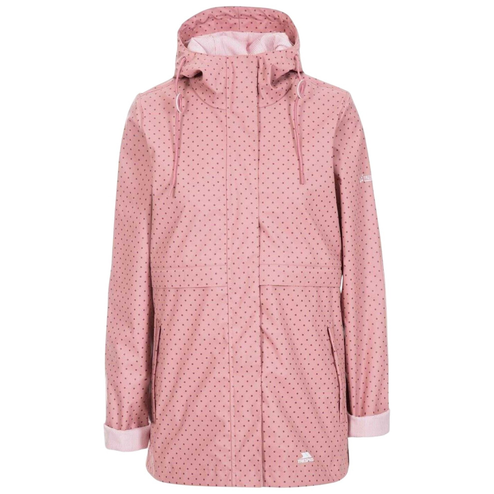 Trespass Women's Splosh Hooded Ribbed Cuff Raincoat in Rose | Size: 14 - Image 2