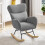 Rocking Chair, High Back Teddy Upholstered Chair 1
