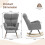 Rocking Chair, High Back Teddy Upholstered Chair 2