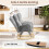 Rocking Chair, High Back Teddy Upholstered Chair 3