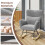 Rocking Chair, High Back Teddy Upholstered Chair 6