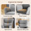 Rocking Chair, High Back Teddy Upholstered Chair 7