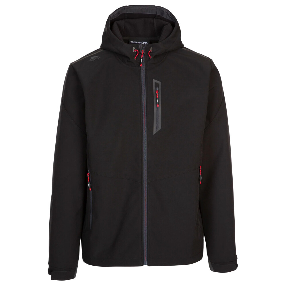 Trespass Men's Black Marlon B Softshell Jacket - Xs - 87% Polyester/13% Elastane Tpu Membrane - Image 4