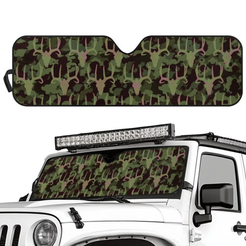 Foldable Windshield Sun Shade for Jeep Wrangler JL/JLU 1
