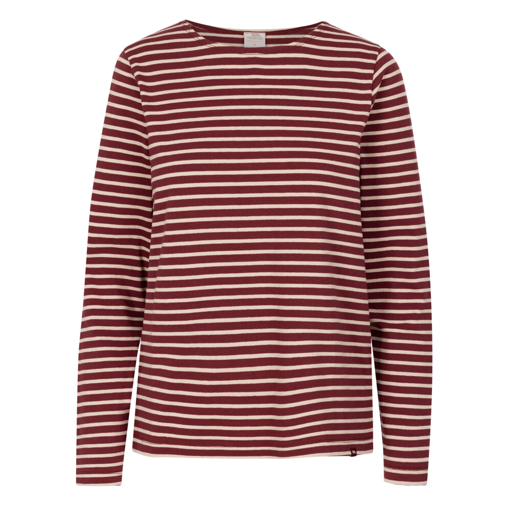 Trespass (Xs, Dark Cherry) Womens/Ladies Karen Yarn Dyed Stripe Shirt
