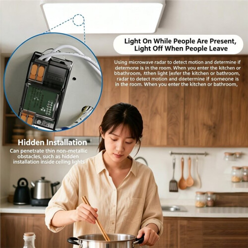 Microwave  Light Sensor  AC 100-240V 100W for LED Ceiling Light Human Body