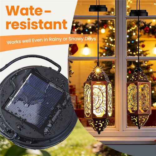 Solar Light Replacement Tops for Hanging Lanterns, Outdoor Waterproof Garden Lights 2