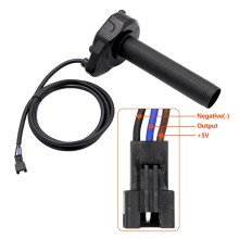 Elmotorcykel Twist-Grip Kit - Sensorbaserad Gasreglage (med Nyckellås och Halkfria Handtag) för Off-Road Elcyklar