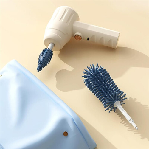 Electric Spins Scrubber with Replaceable Brush  Bottle Effective Tool Efficient Bottle