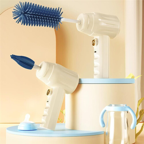 Electric Spins Scrubber with Replaceable Brush  Bottle Effective Tool Efficient Bottle 2