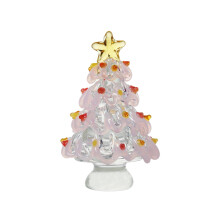 Mini Glass Christmas Tree Ornaments Dollhouse Miniatures 12