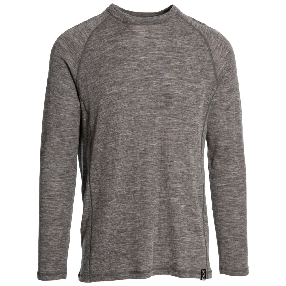 Trespass Men's Dark/Grey Wexler Merino Base Layer Top - Marl - Xxs - Marl - 100% Merino Wool - Image 3