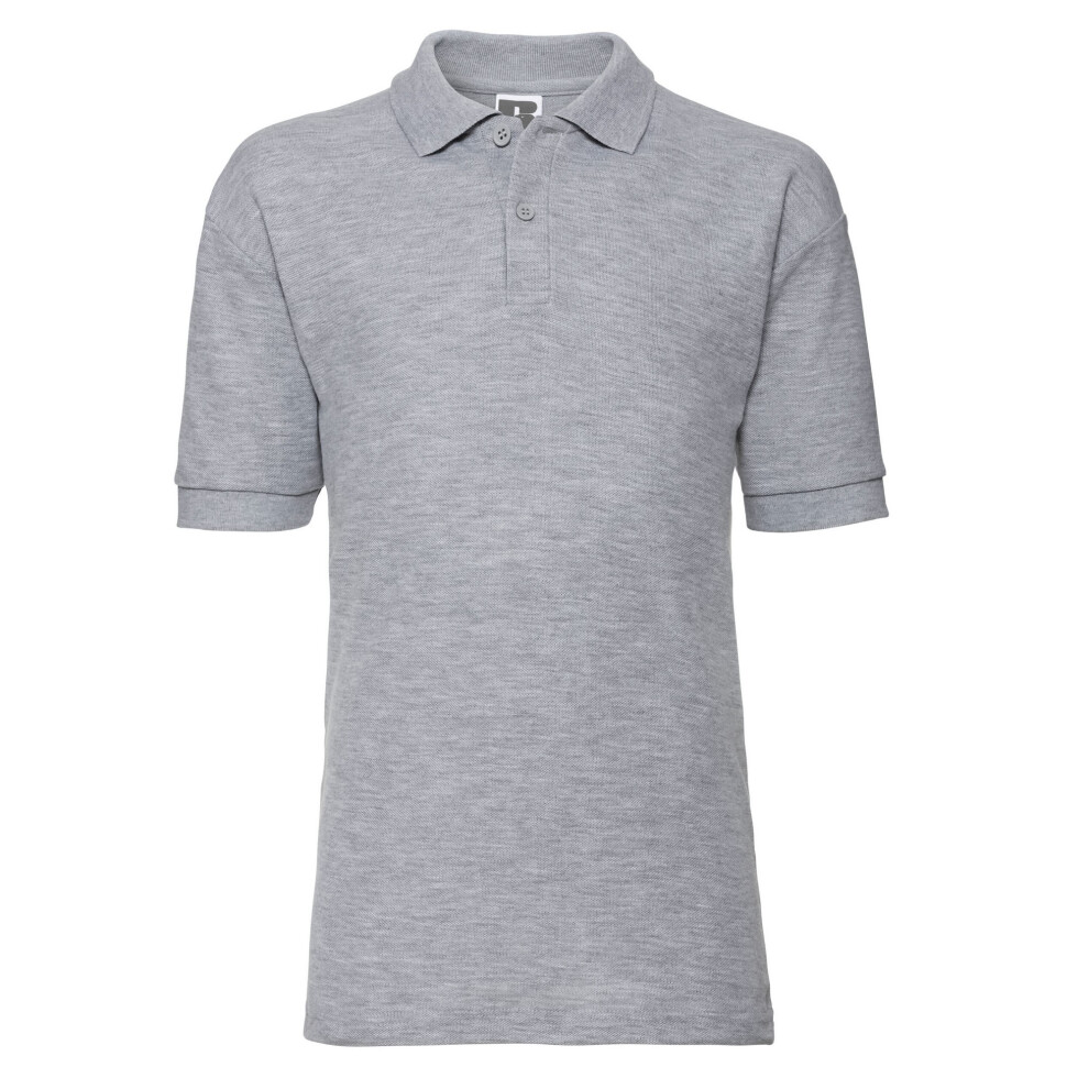 Russell (7-8 Years, Light Oxford) Childrens/Kids Pique Polo Shirt