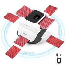 2 in 1 Automatic Card Shuffler and Dealer Machine, 360° Rotating Card Dealing Device with Built in Dice Roller, 5000mAh Battery, 5 Game Modes