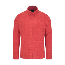(M, Dark Red) Mountain Warehouse Mens Snowdon II Full Zip Fleece Jacket