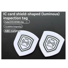 10Pcs NFC RFID Patrol Point Card 13.56MHz FM11RF08 Anti-Metal 70x60mm Luminous Shield Inspection Tags for Security