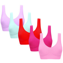 Women's Adjustable Sports Bra Pink 5-Pack