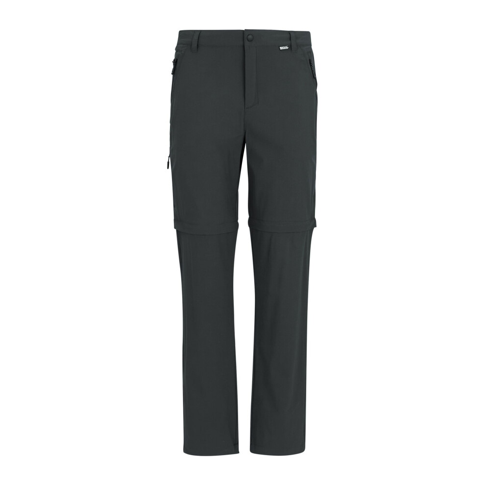 Regatta (40R, Ash) Mens Lightweight Insect Repellent Travel Cargo Trousers
