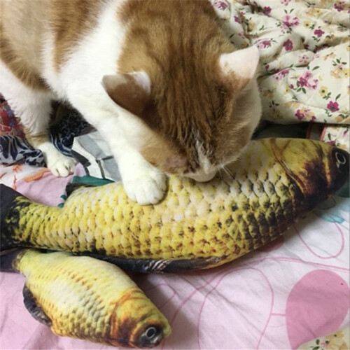 Catnip Toy Fish Shape Fluffy Doll for Cats 2