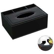 1 Pcs Leather Tissue Box Desktop Organizer & 1 Pcs Mediterranean Style Marine Series Tissue Box