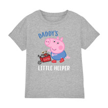 (3-4 Years, Heather Grey) Peppa Pig Childrens/Kids Daddy's Little Helper T-Shirt