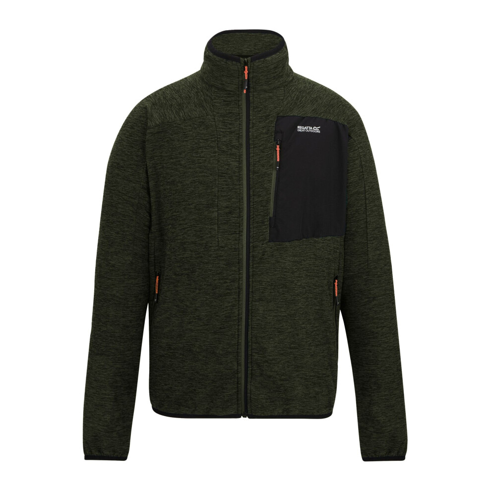 Regatta (S, Dark Khaki) Mens Scaris Full Zip Fleece Jacket
