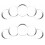 2X for  Cayenne 958 2011-2018 Silver Car Dashboard Meter Ring Covers Trim Interior Decoration 2