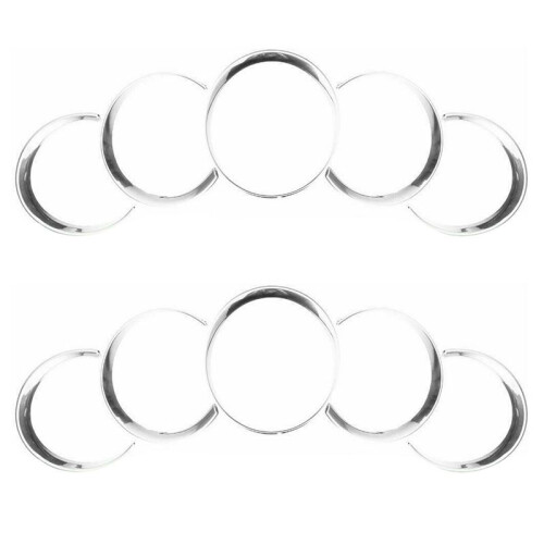2X for  Cayenne 958 2011-2018 Silver Car Dashboard Meter Ring Covers Trim Interior Decoration 1