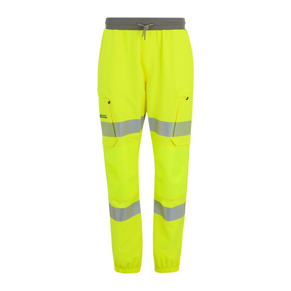 (M, Yellow) Regatta Mens Prolite Stretch Hi-Vis Trousers 5063852318391