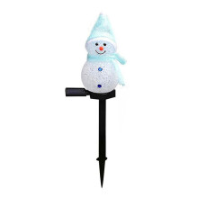 Solar Snowman Garden Stake Light Outdoor Decor