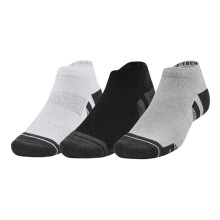 (4 UK-7.5 UK, Black/Grey/White) Under Armour Unisex Adult Performance Tech Ankle Socks (Pack of 3)