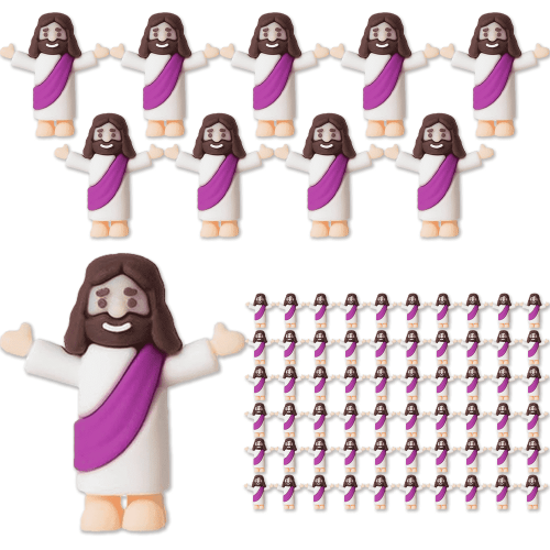 Mini Jesus Figurines Purple 60 Pcs