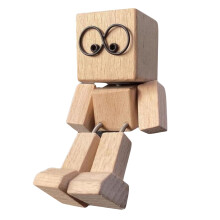 Rustic Wooden Man Figurine Shaking Feet Decoration 1/2/3 Pcs