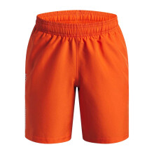 (9-10 Years, Orange) Under Armour Boys Tech Woven Wordmark Shorts