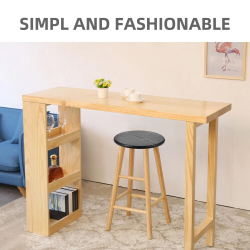 Black Wooden Round Bar Stool Seat Replacement 12 Inch 2